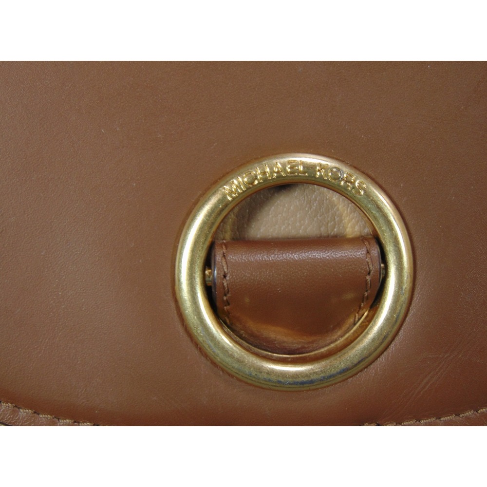Michael Kors Hamilton Traveler Crossbody Brown Leather‎ Turnlock Bag 30F3AWHM2T - Picture 3 of 16